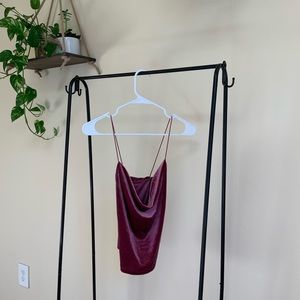 Very sexy velvet scoop neck tank.